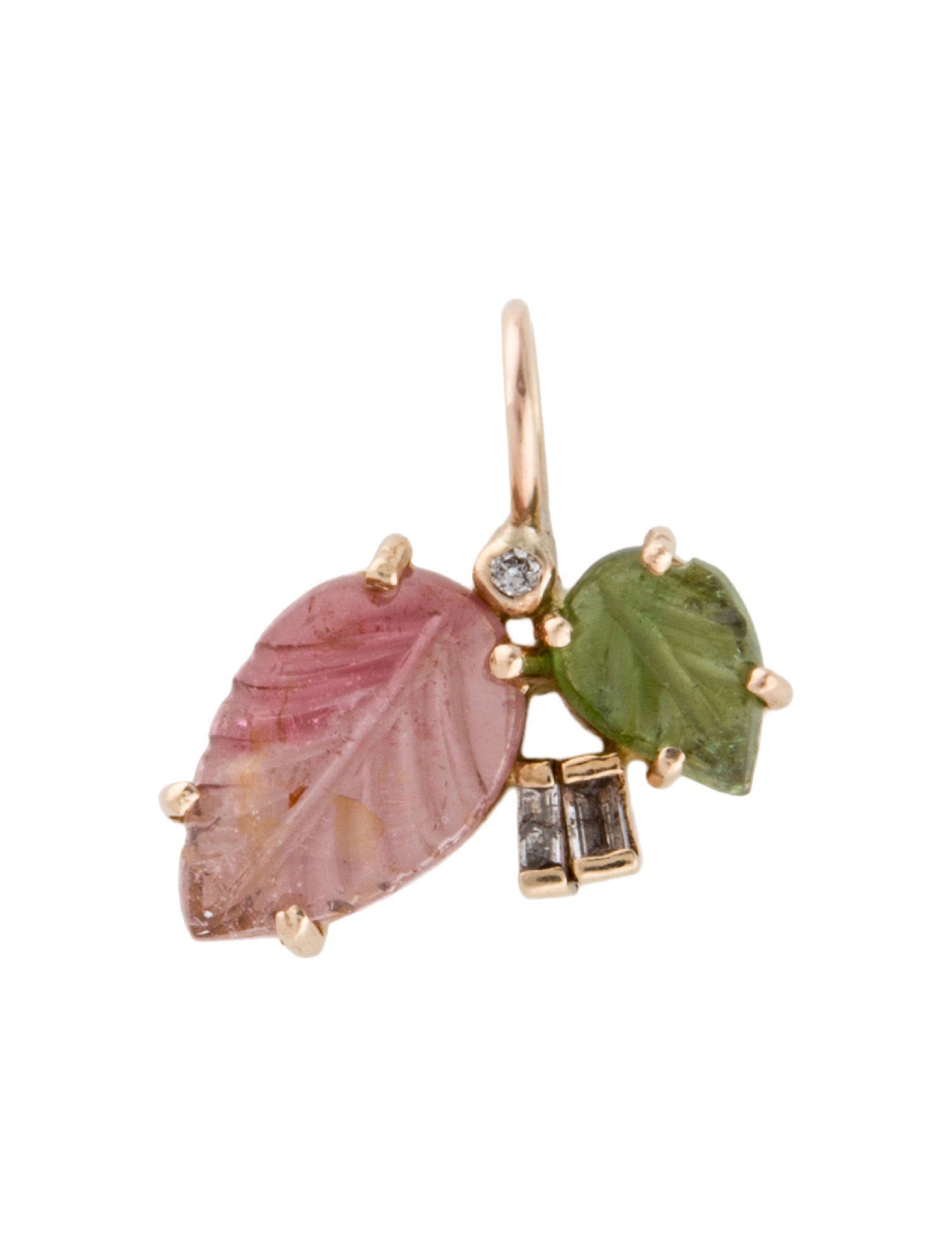 Eva Noga 14K Tourmaline & Diamond Pendant