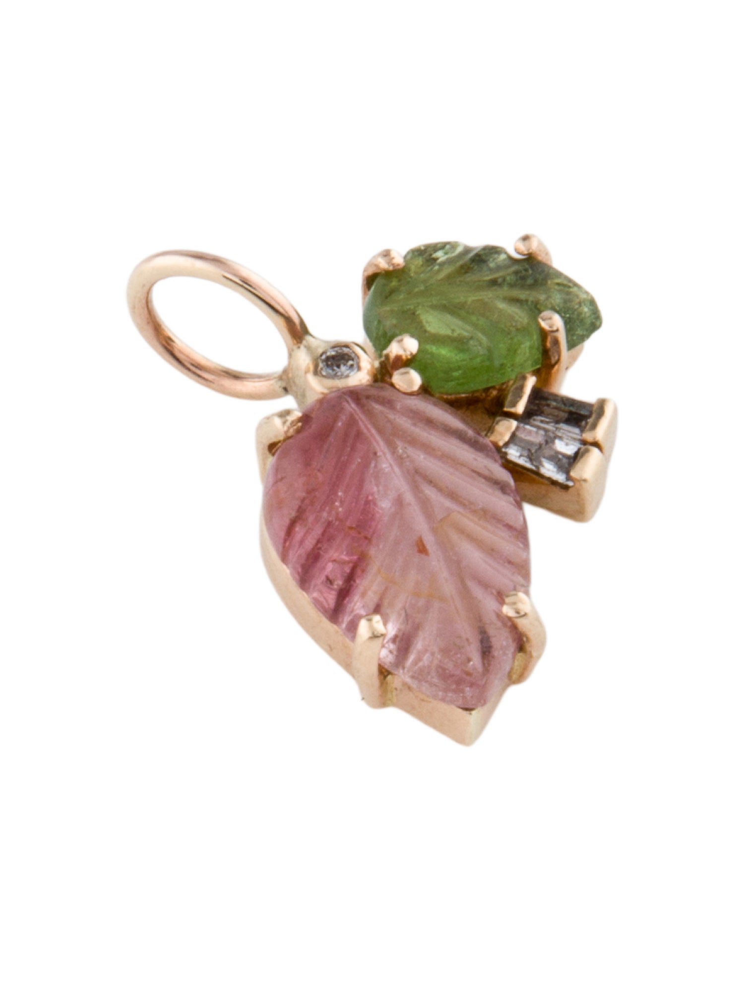 Eva Noga 14K Tourmaline & Diamond Pendant