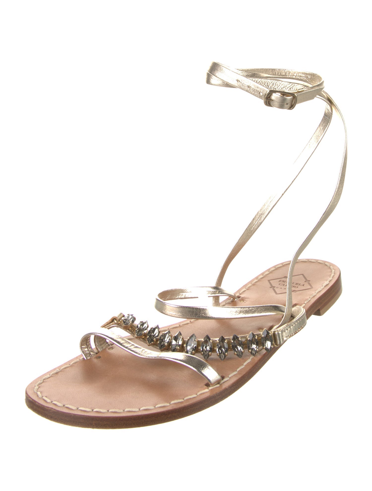 Emanuela Caruso Leather Gladiator Sandals