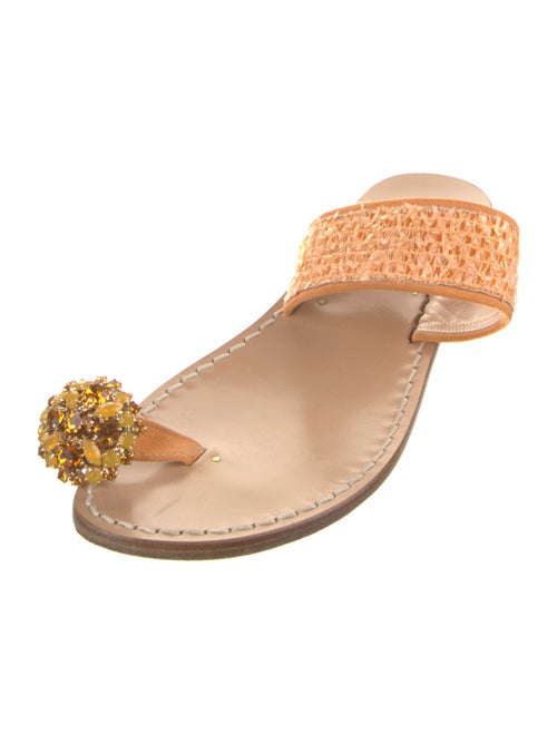 Emanuela Caruso Suede Crystal Embellishments Slides