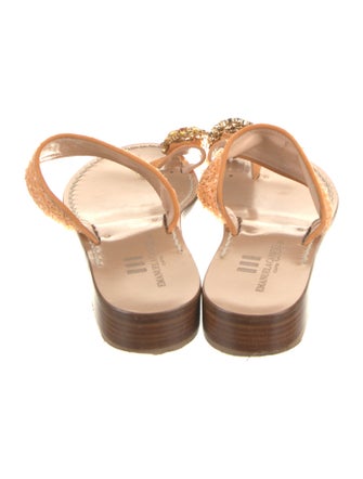 Emanuela Caruso Suede Crystal Embellishments Slides