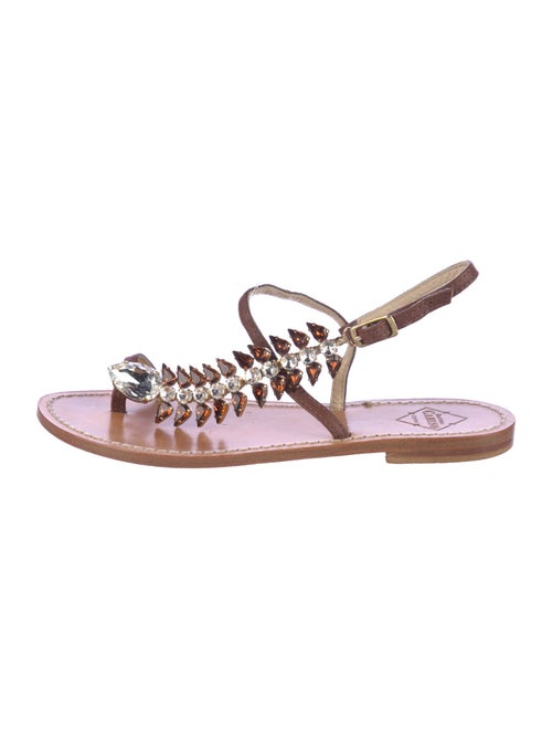 Emanuela Caruso Leather Gladiator Sandals