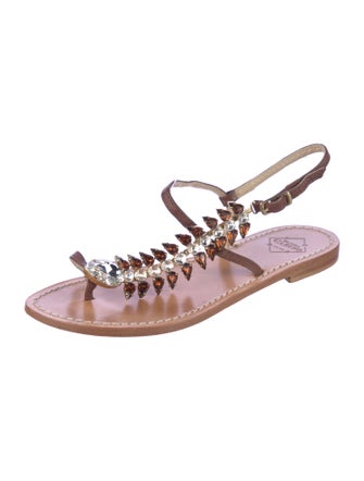 Emanuela Caruso Leather Gladiator Sandals