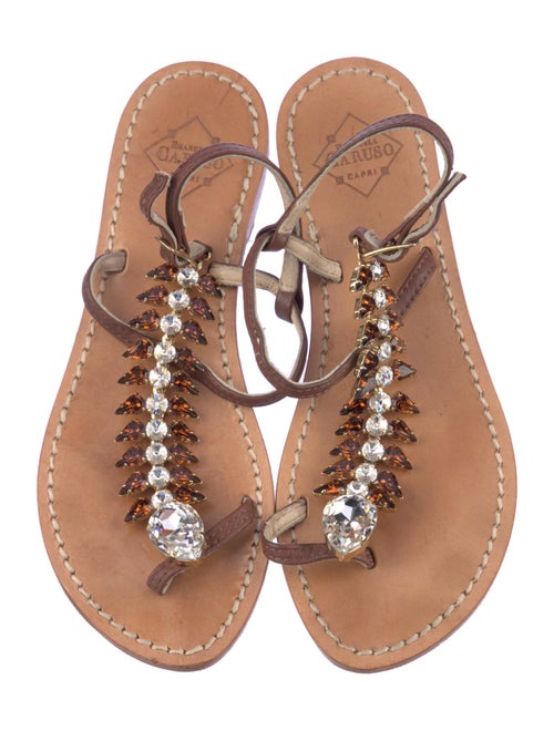 Emanuela Caruso Leather Gladiator Sandals