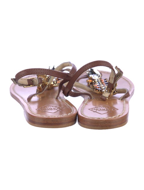 Emanuela Caruso Leather Gladiator Sandals