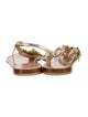 Emanuela Caruso Leather T-Strap Sandals