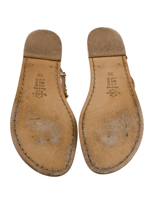 Emanuela Caruso Leather T-Strap Sandals