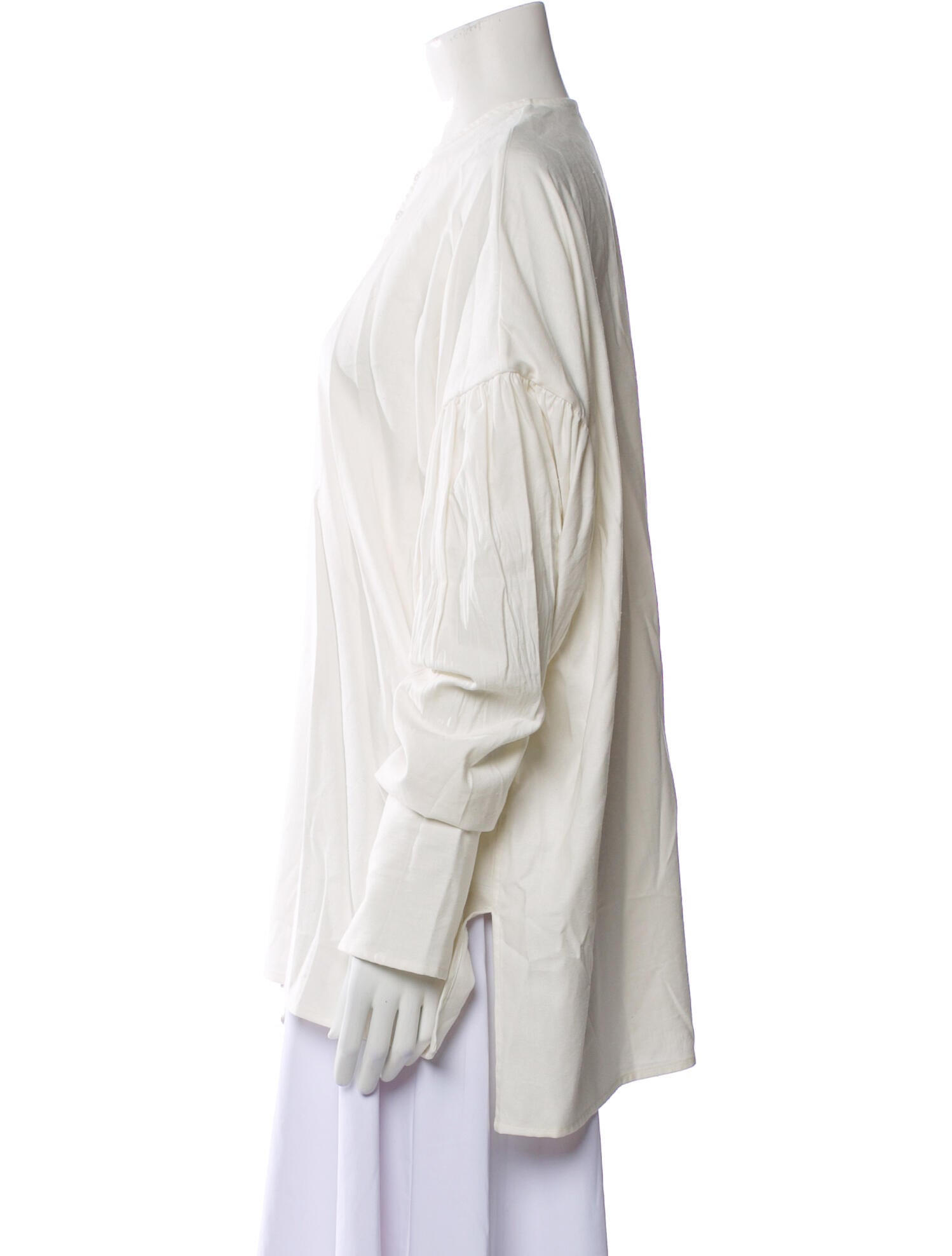 École de Curiosités Crew Neck Long Sleeve Blouse