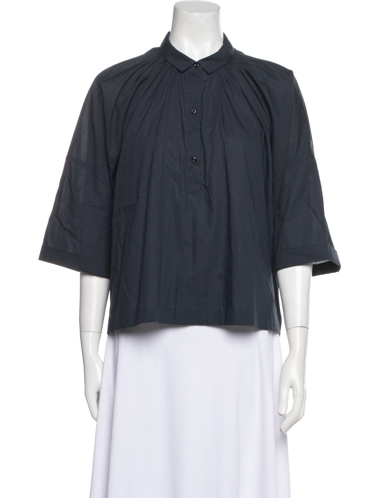 École de Curiosités Three-Quarter Sleeve Blouse