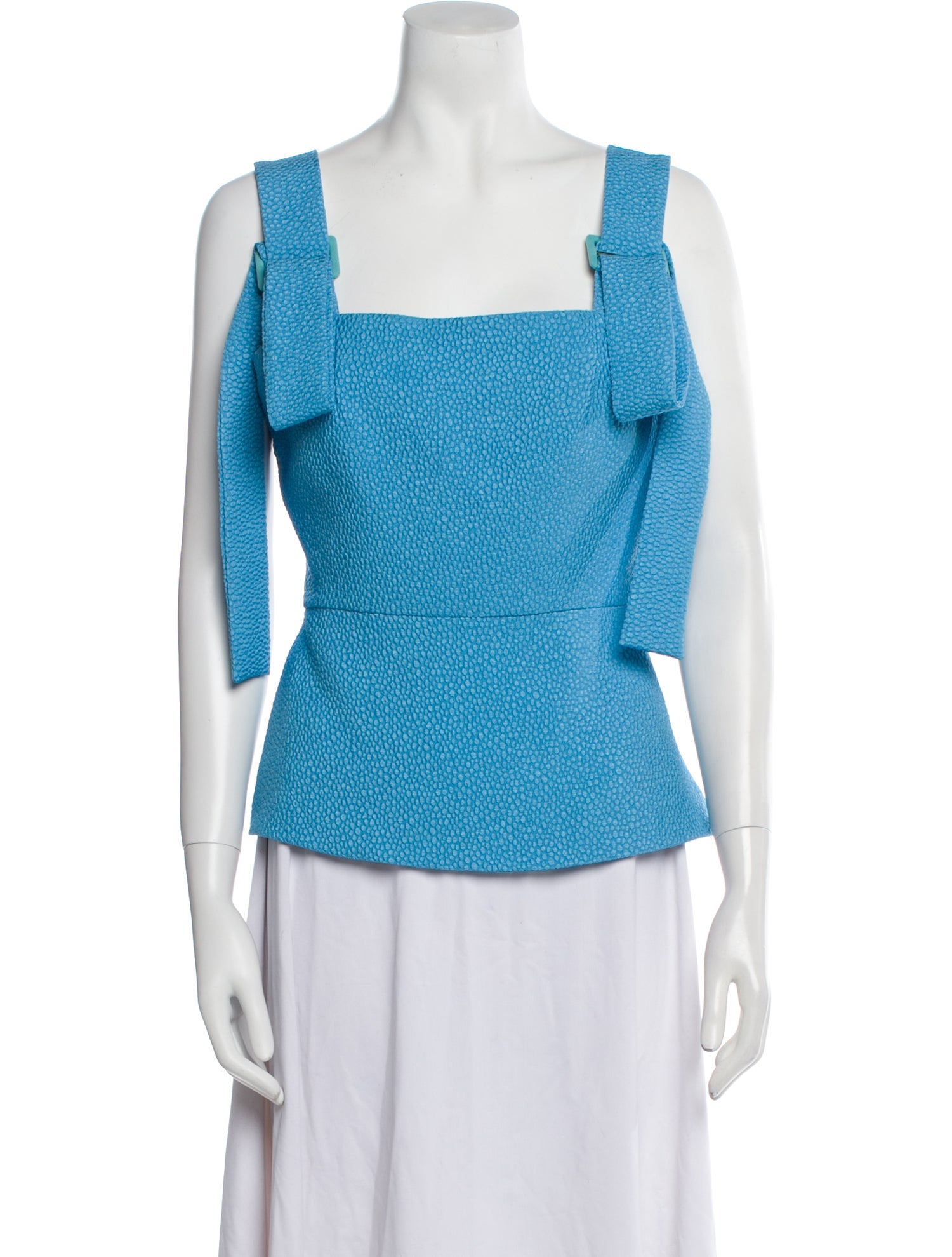 Edeline Lee Square Neckline Sleeveless Top