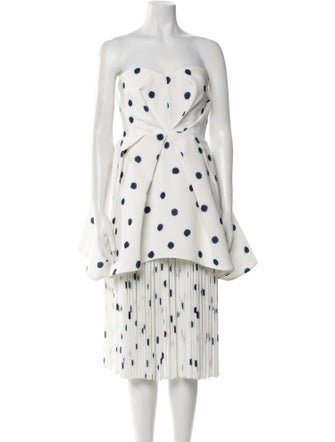 Edeline Lee Polka Dot Print Mini Dress