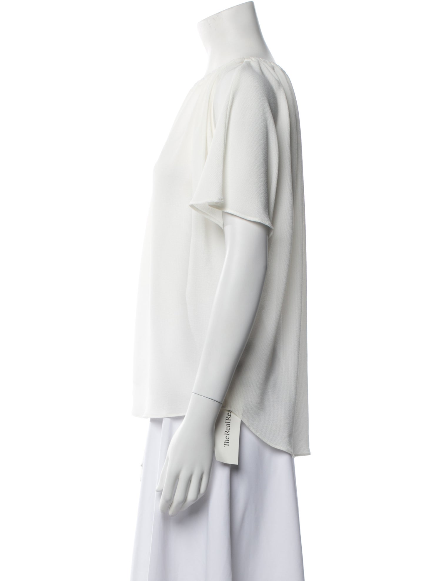 Edeline Lee Bateau Neckline Short Sleeve Blouse w/ Tags