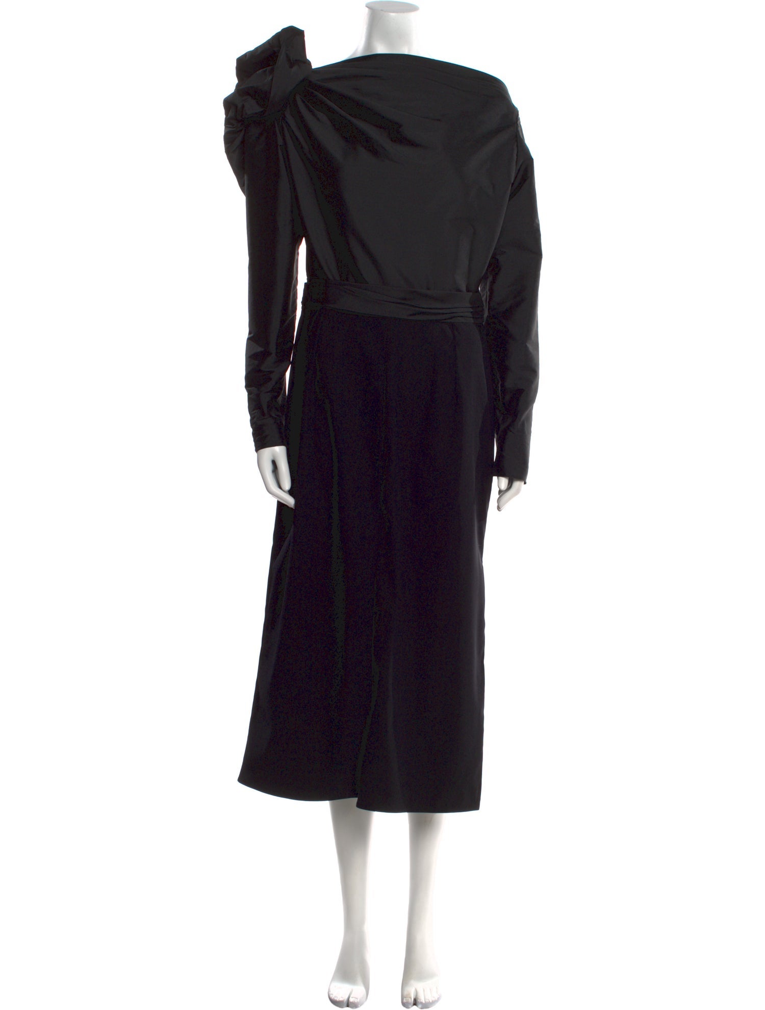 Emilio de la Morena Bateau Neckline Long Dress