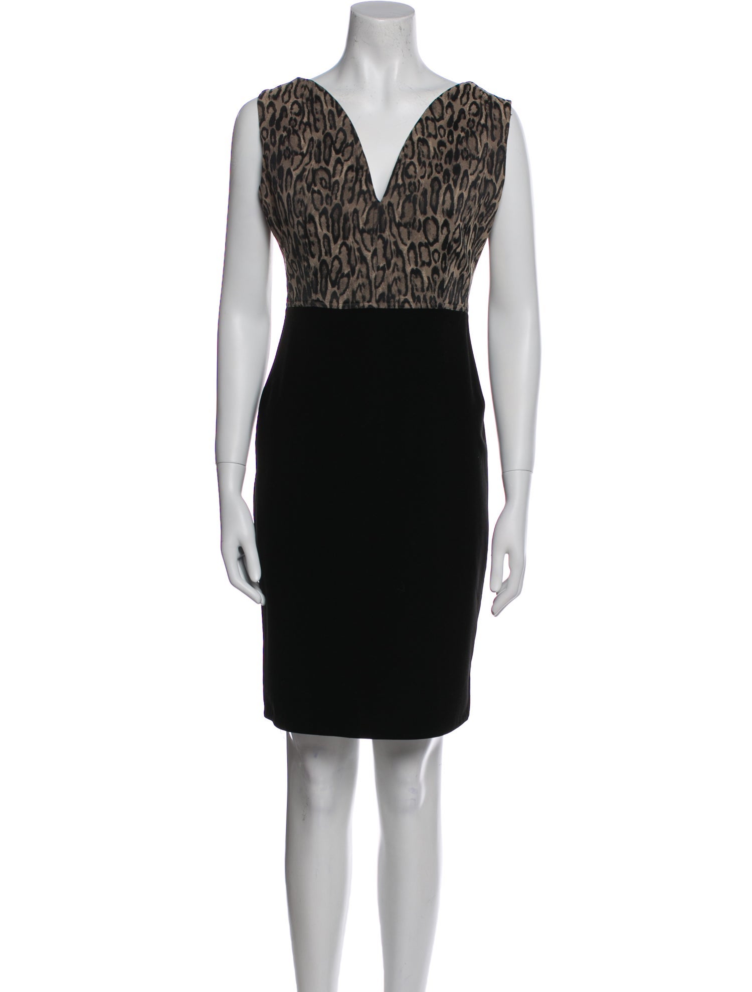 Emilio de la Morena Colorblock Pattern Mini Dress