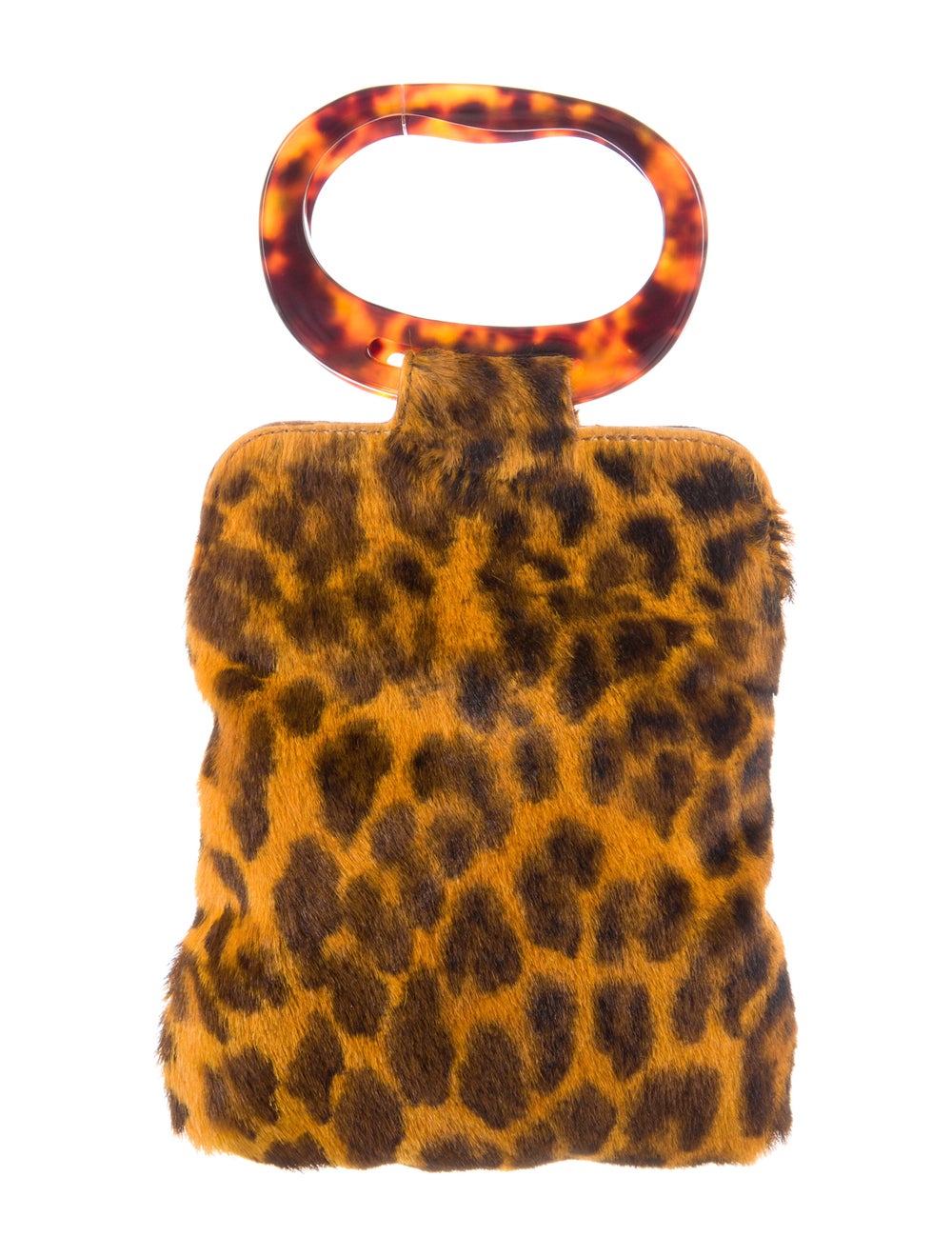 Edie Parker Animal Print Ponyhair Handle Bag - image 1