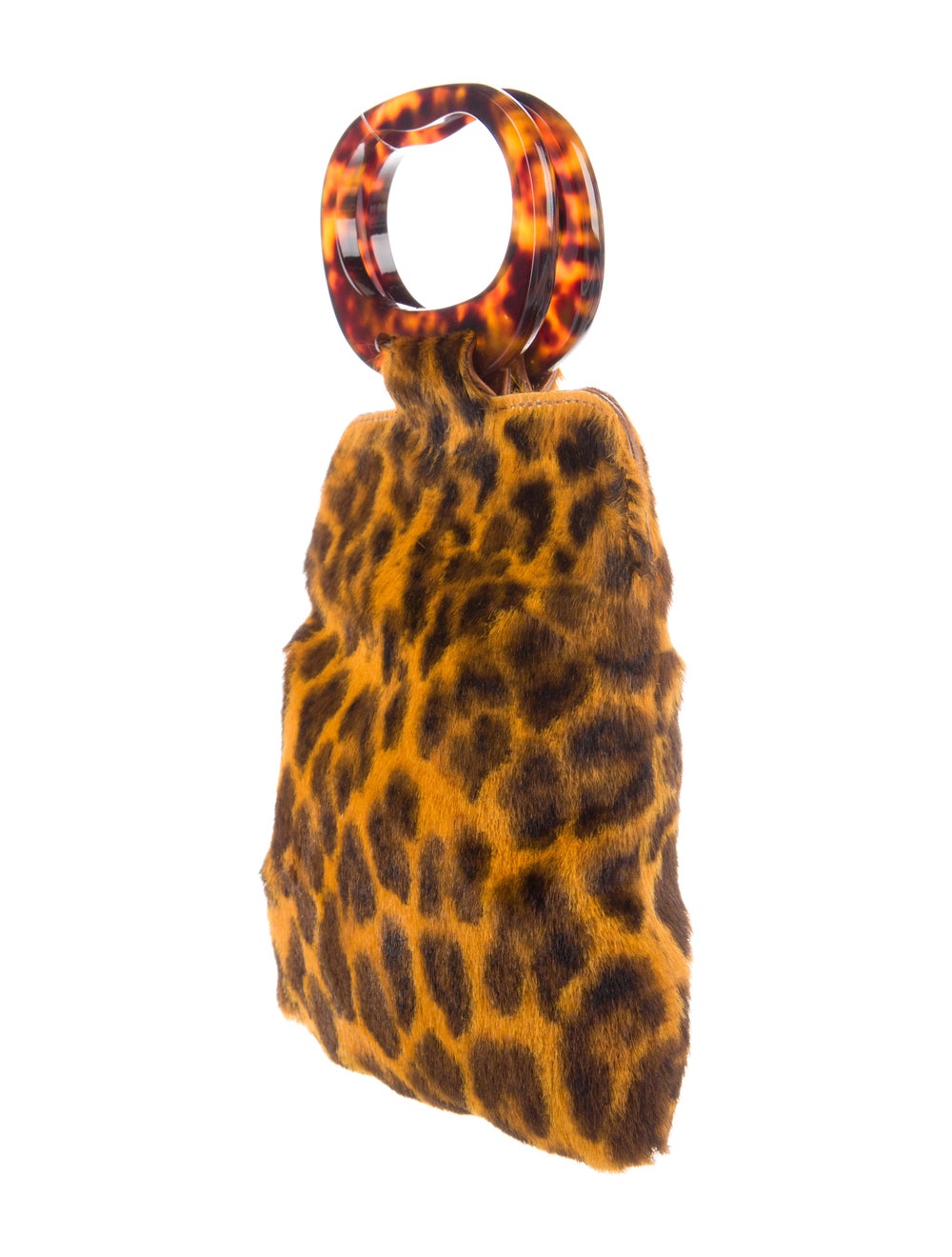 Edie Parker Animal Print Ponyhair Handle Bag - image 3