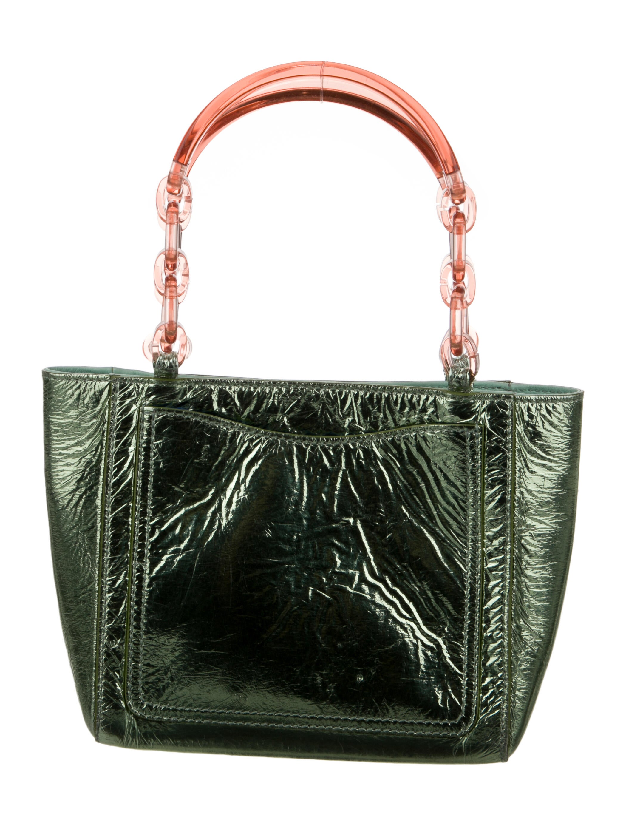 Edie Parker Acrylic Handle Bag Green Handle Bags, Handbags EDP23893
