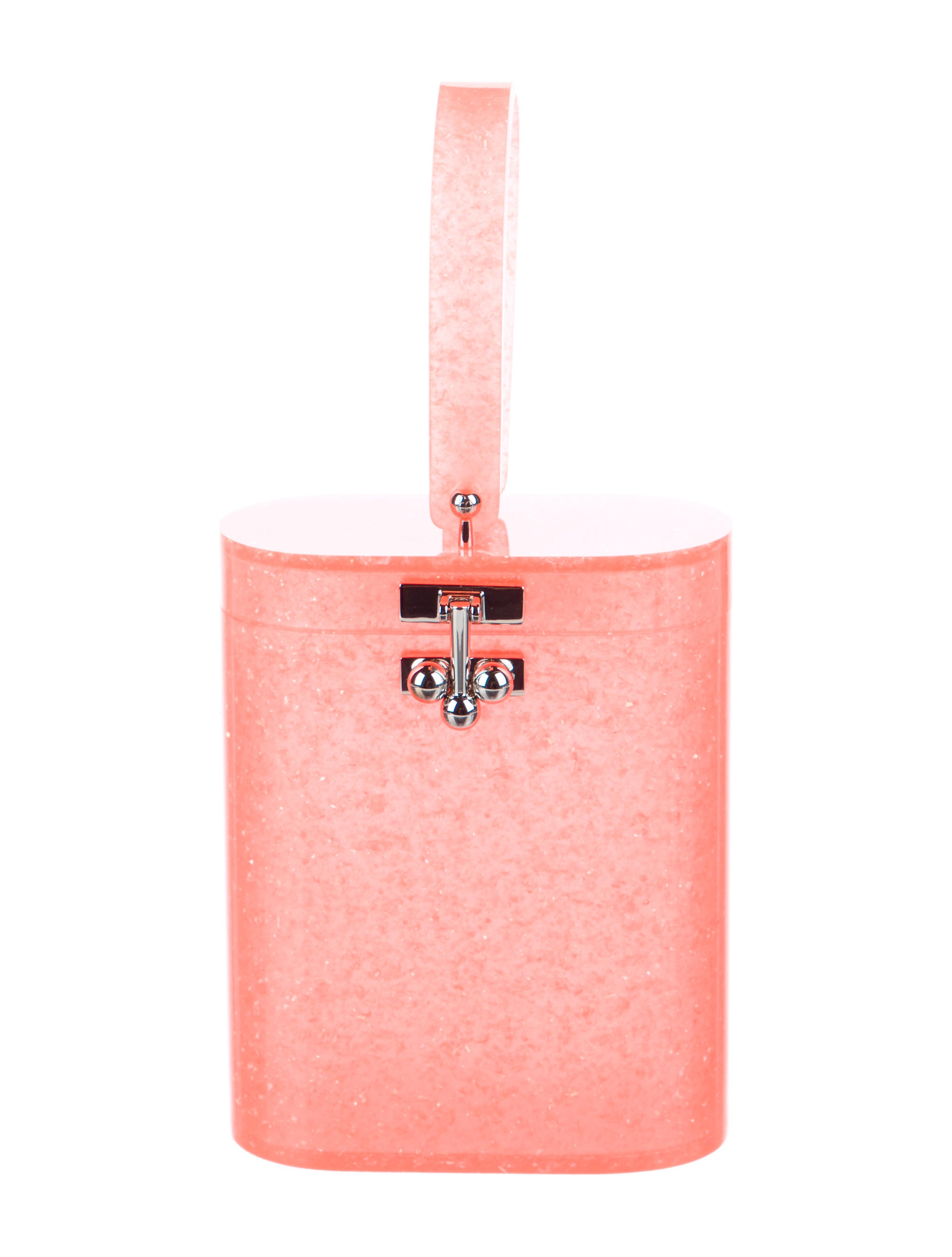 Edie Parker Acrylic Handle Bag Orange Handle Bags, Handbags