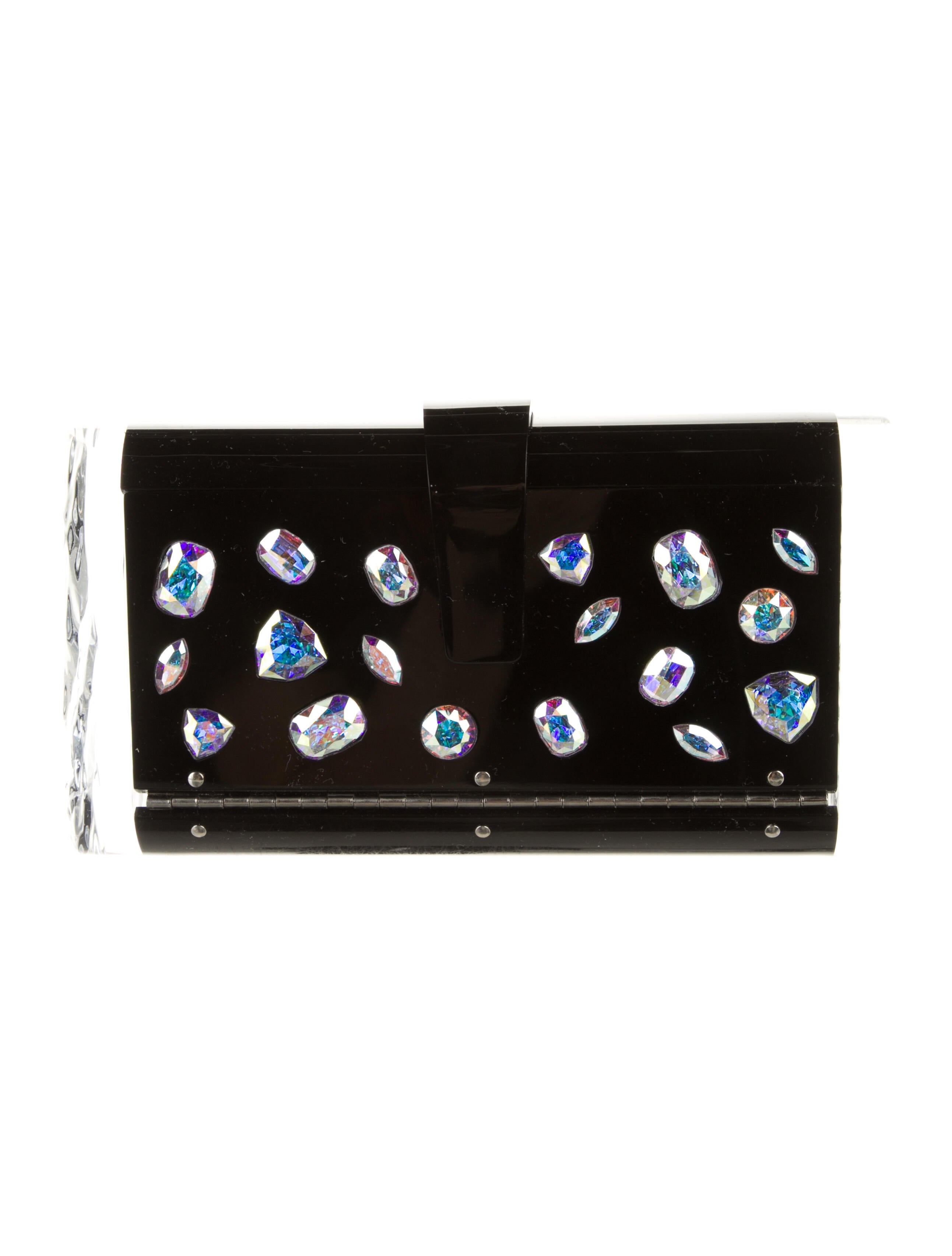 Edie Parker Acrylic Clutch Bag Black Clutches, Handbags EDP24369