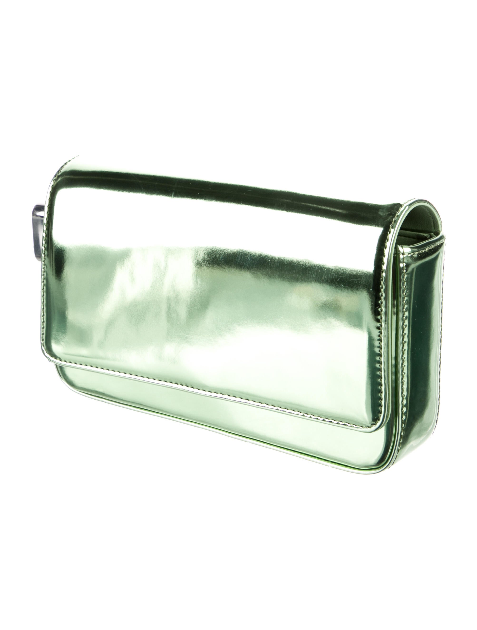 Edie Parker Burn Clutch - Green Clutches, Handbags - EDP24490