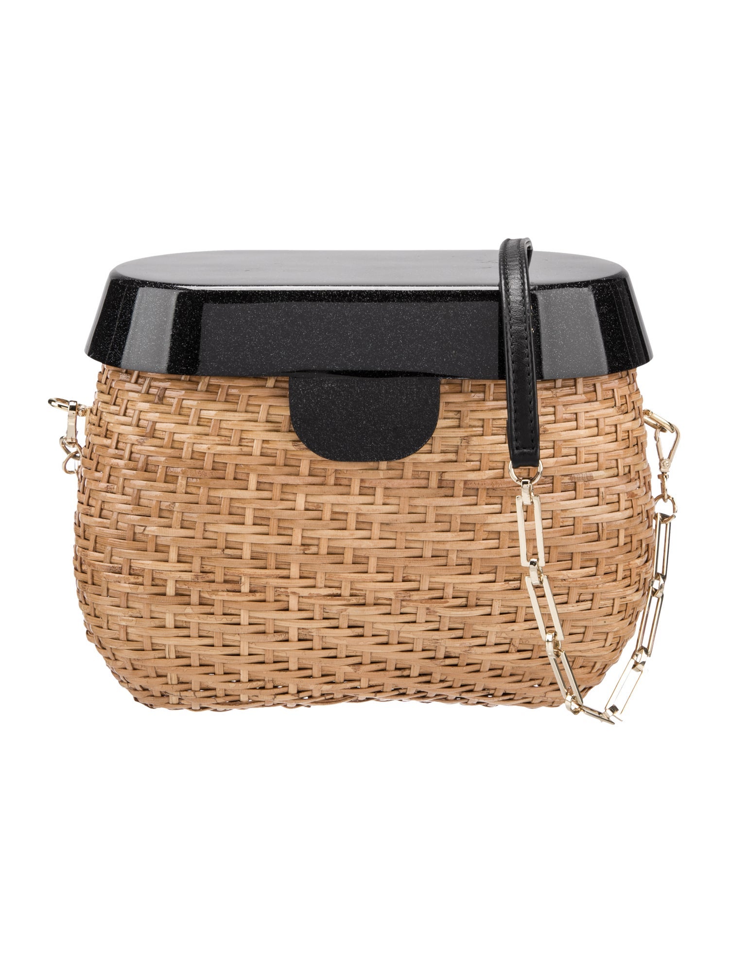 Edie Parker Straw Shoulder Bag
