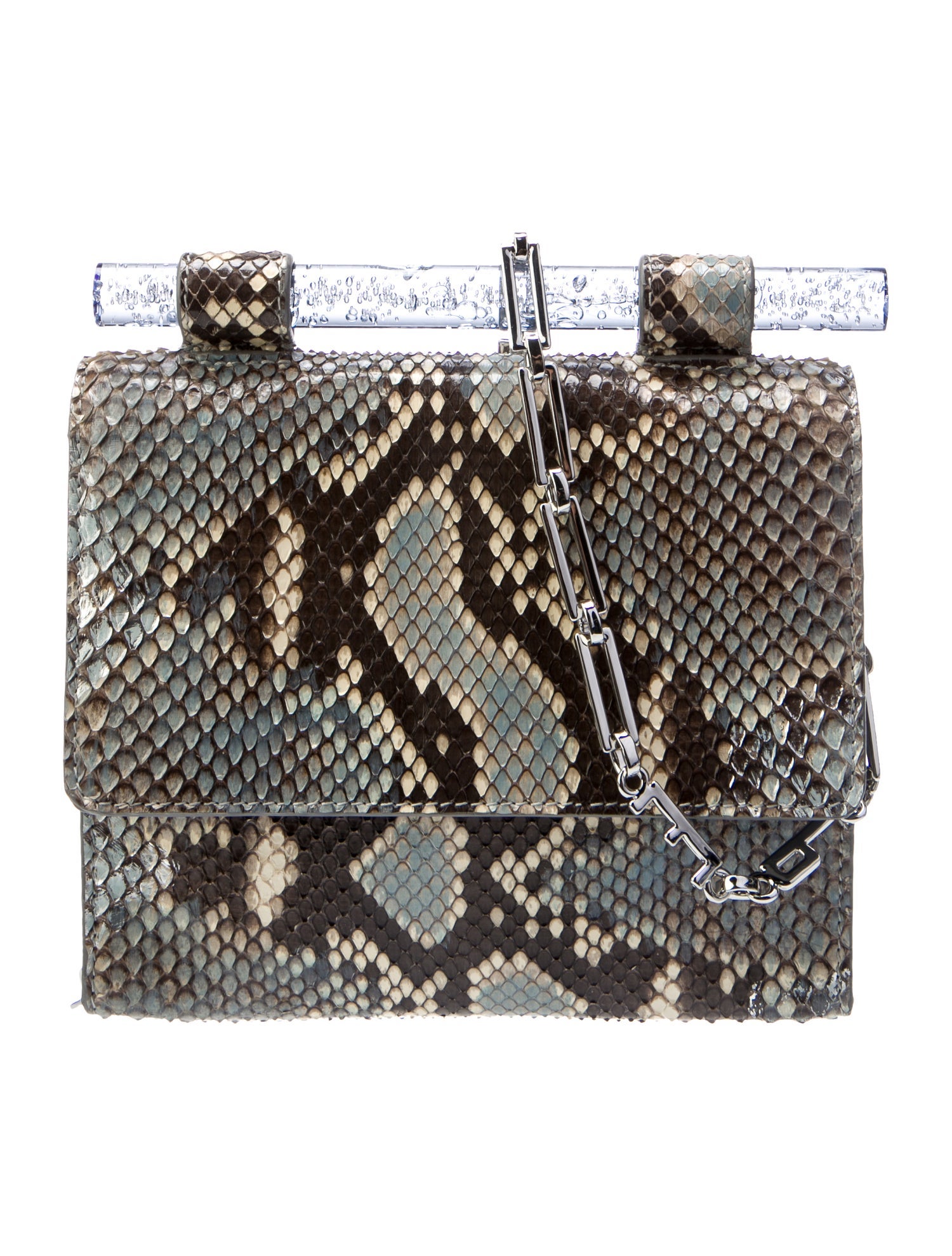Edie Parker Snakeskin Top Handle Bag