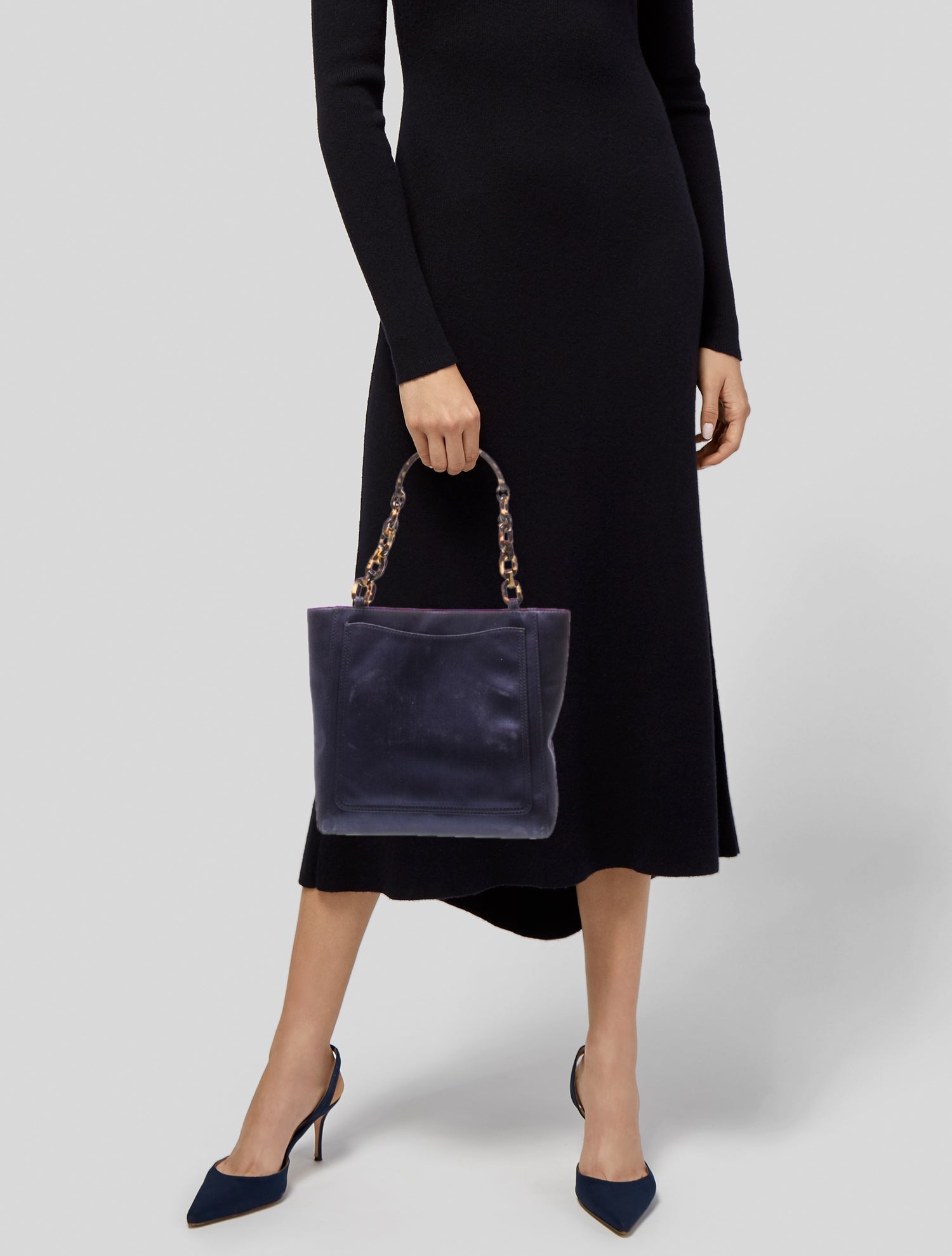 Edie Parker Satin Top Handle Bag