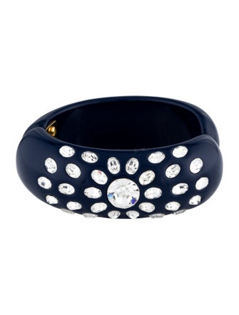 Edie Parker Resin & Crystal Cuff Bracelet