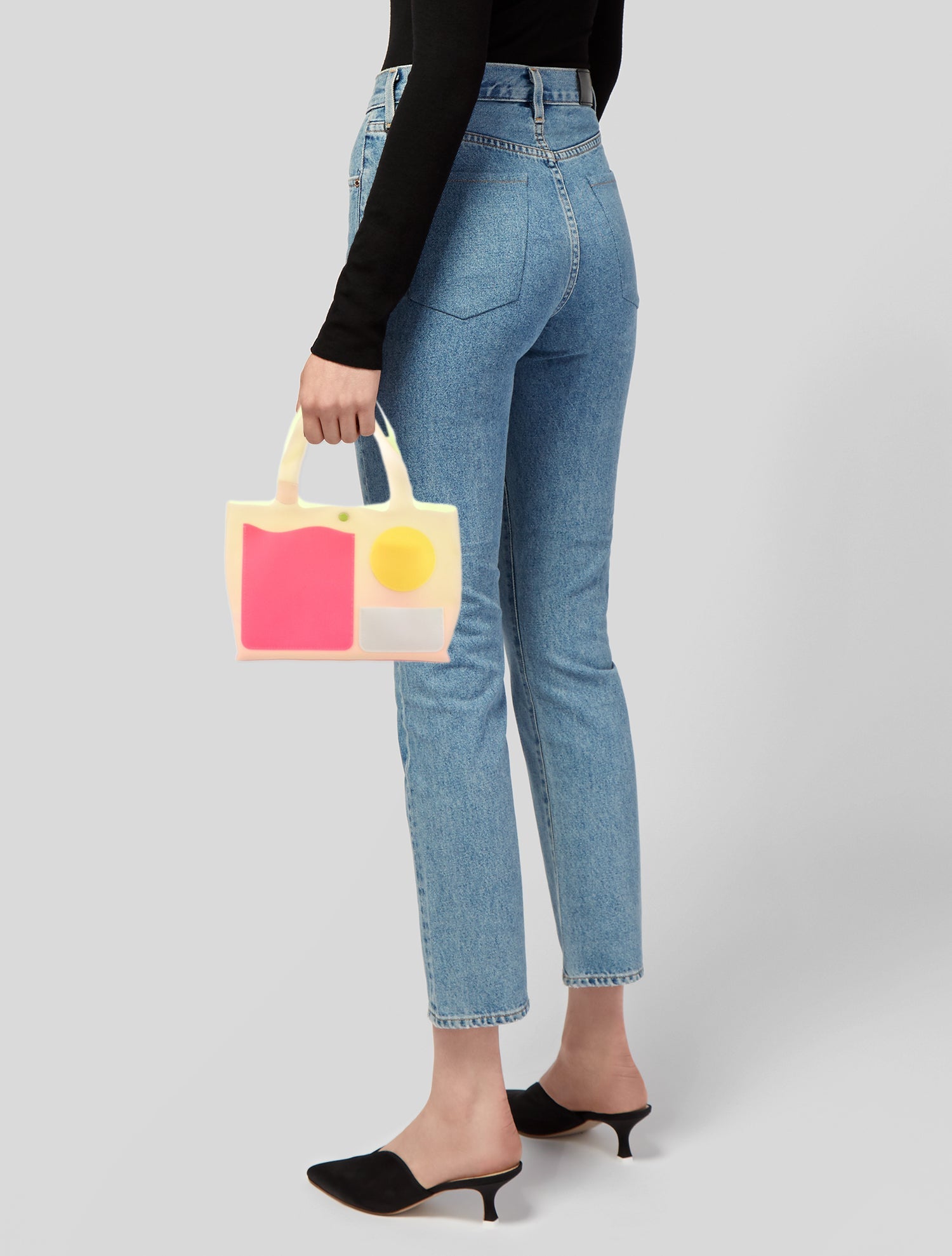 Edie Parker PVC Top Handle Bag
