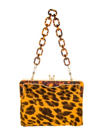 Edie Parker Ponyhair Top Handle Bag