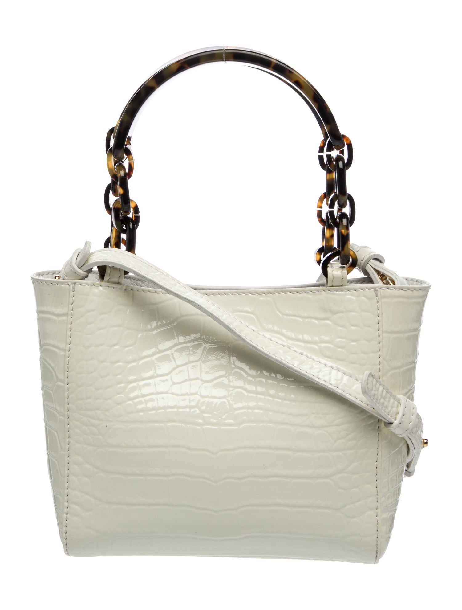 Edie Parker Patent Leather Bucket Bag