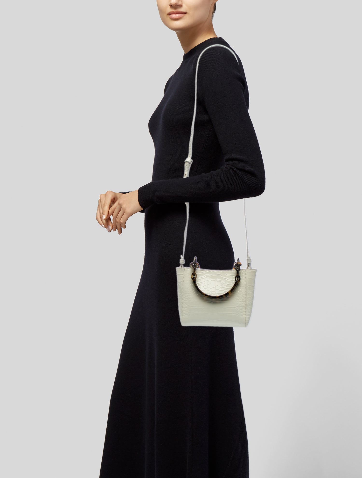 Edie Parker Patent Leather Bucket Bag