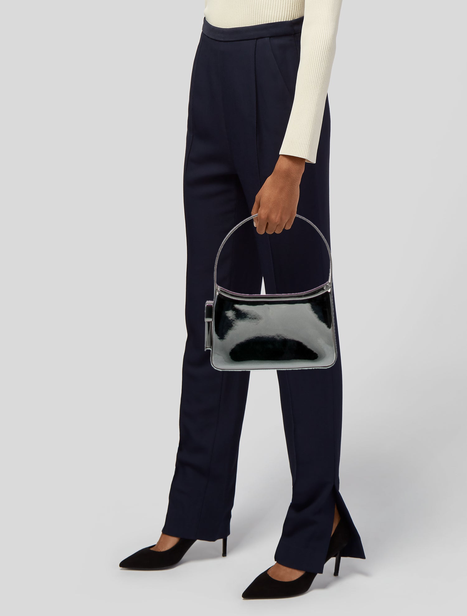 Edie Parker Patent Leather Shoulder Bag