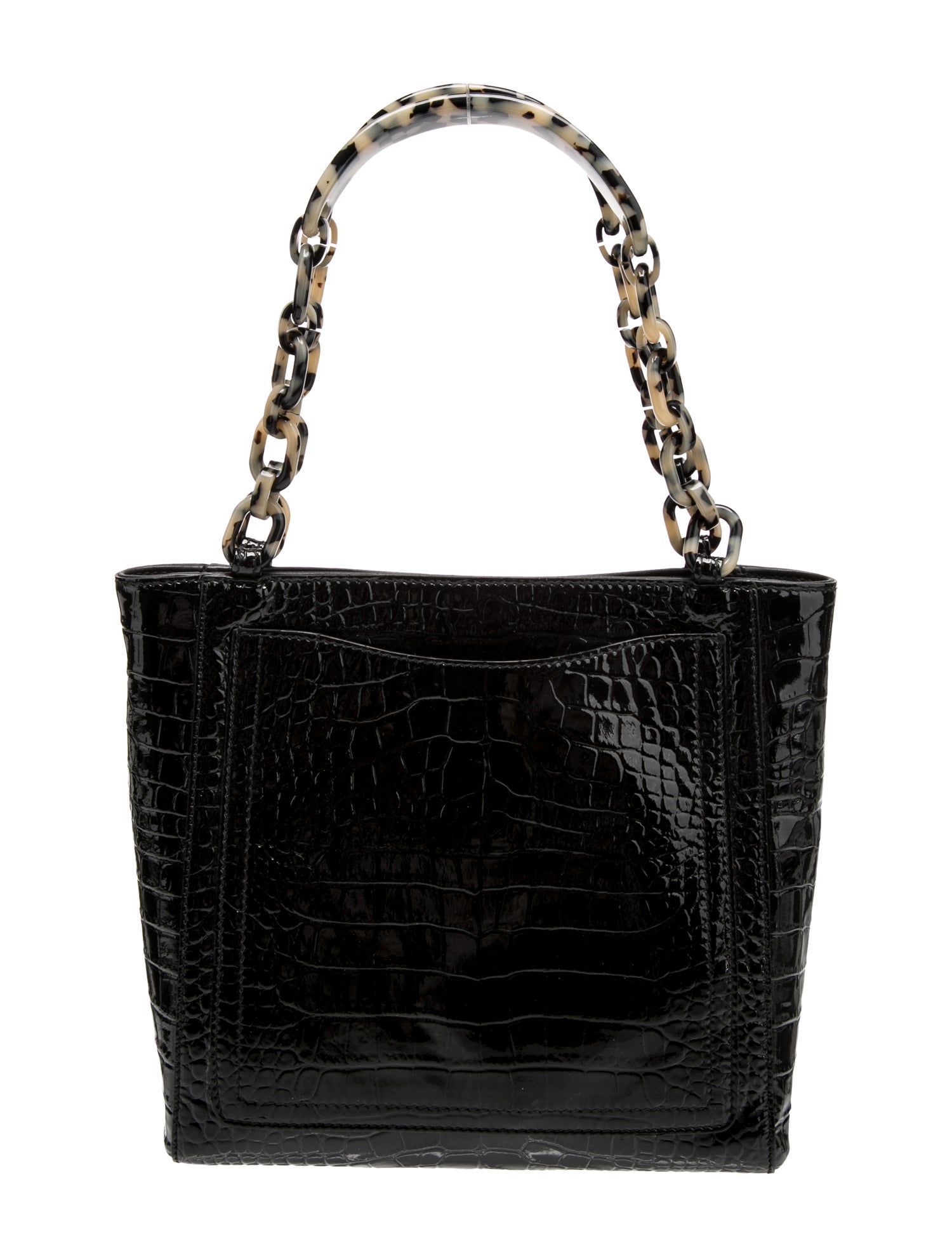 Edie Parker Patent Leather Top Handle Bag