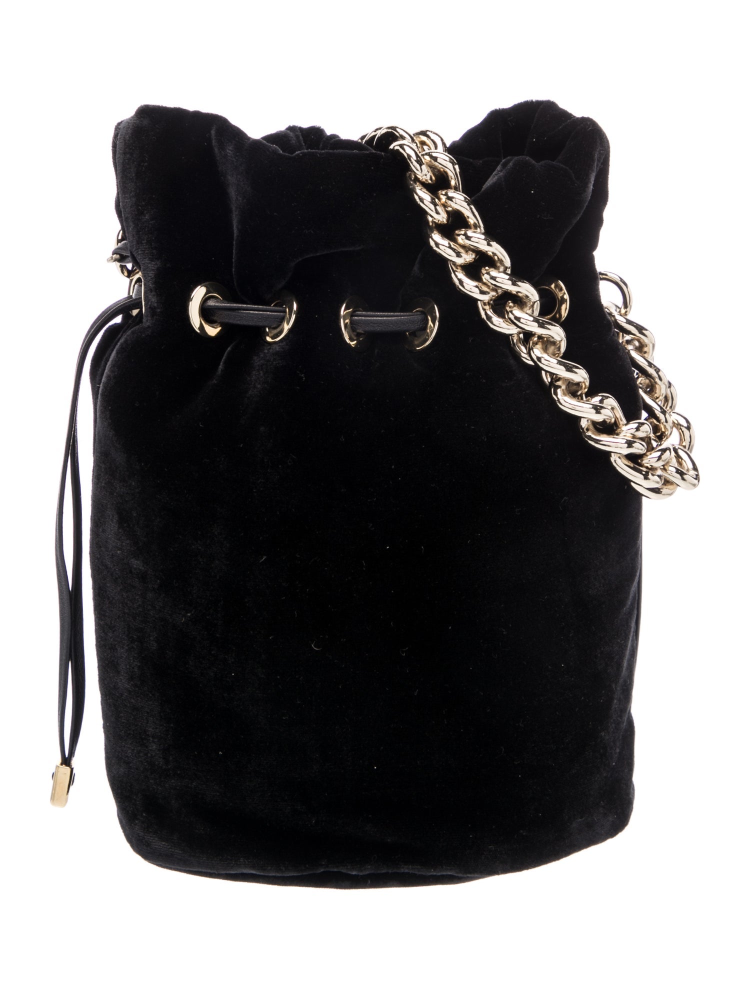 Edie Parker Velvet Bucket Bag