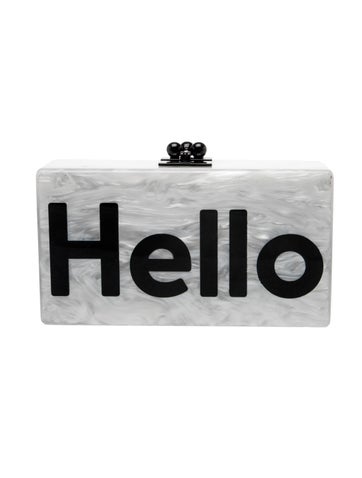 Pre-owned Edie Parker Acrylic Clutch In White
