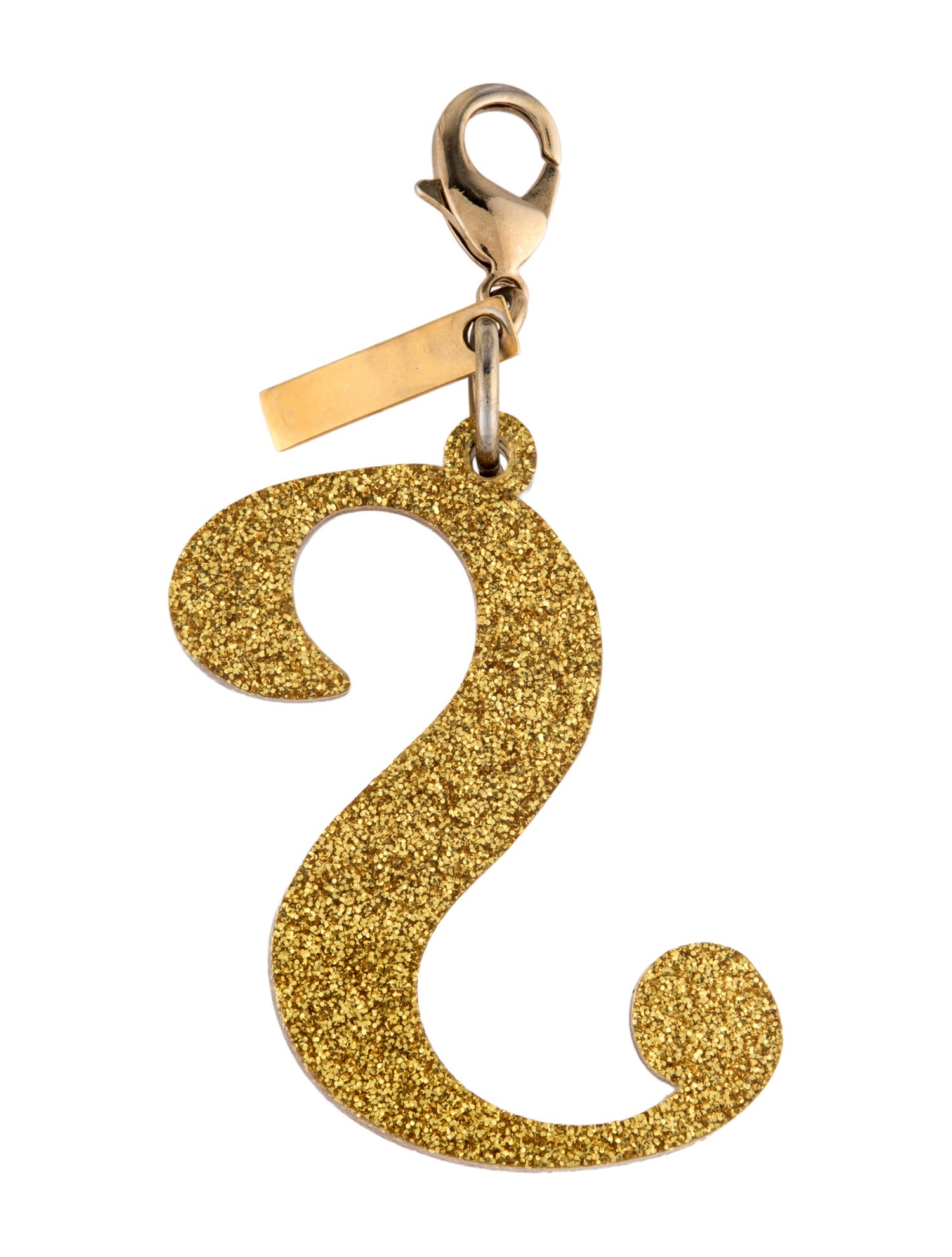 Edie Parker Monogram Glitter Bag Charm