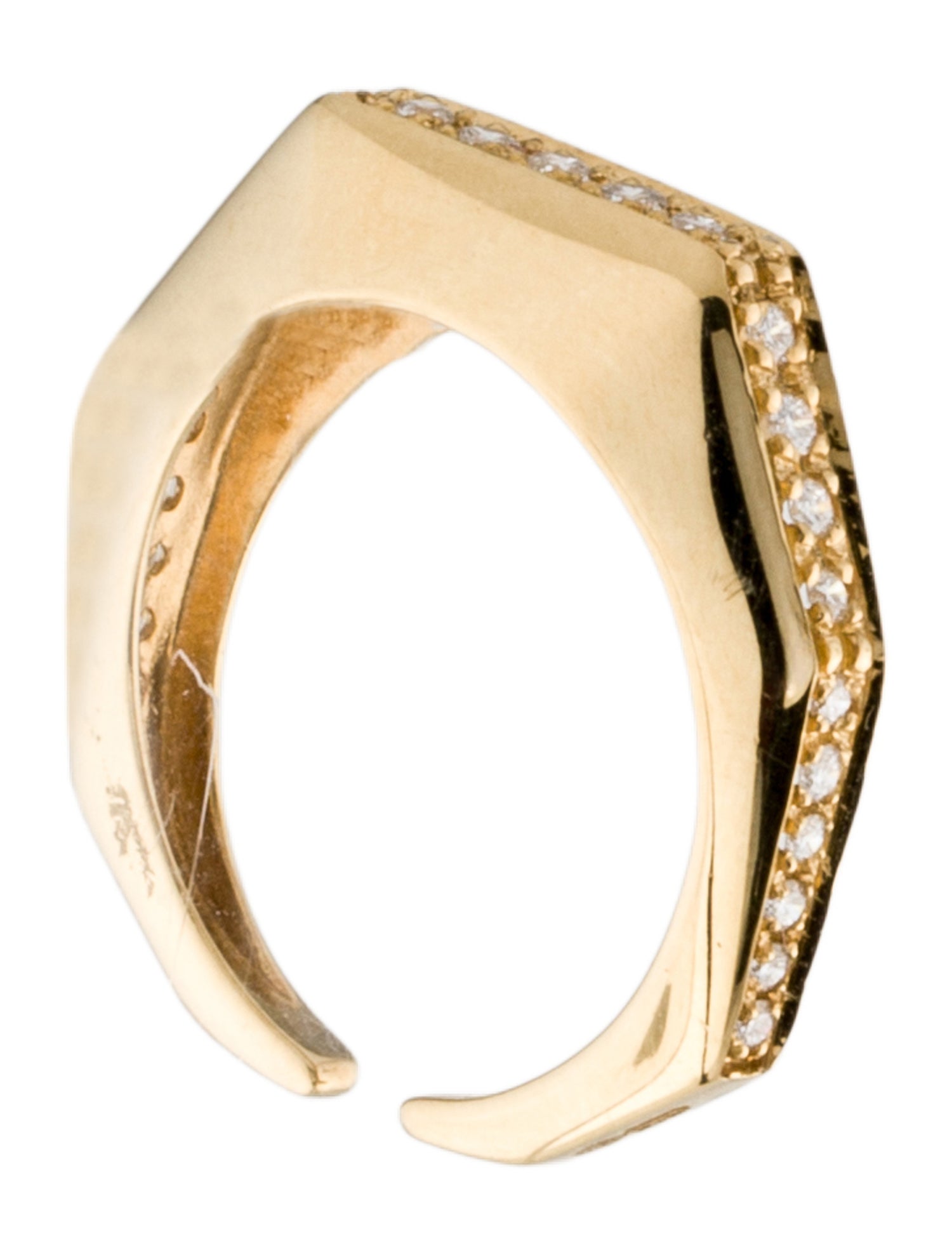 Maria Black Womens Gold Hp Sterling Silver April Snow Cuff 1