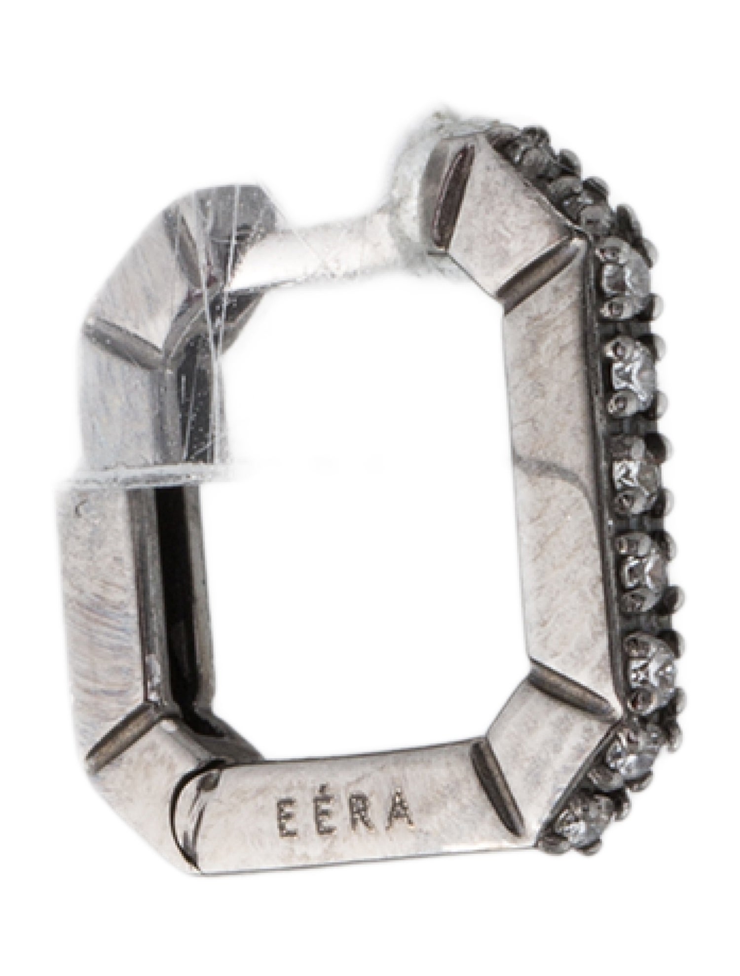 EÉRA 18k Diamond Full Pave Single Huggie Earring