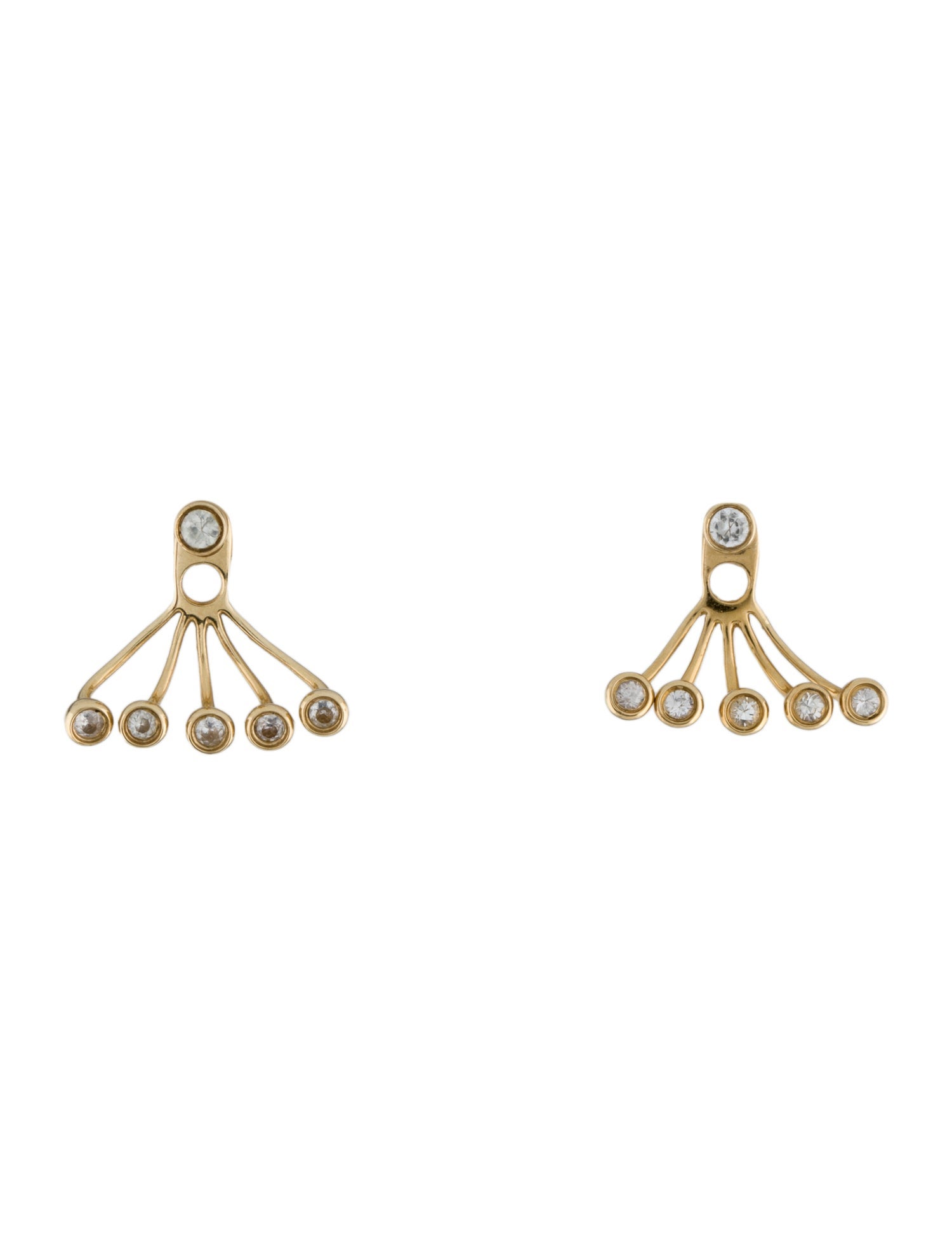 EF Collection 14K Diamond Bezel Set Earrings