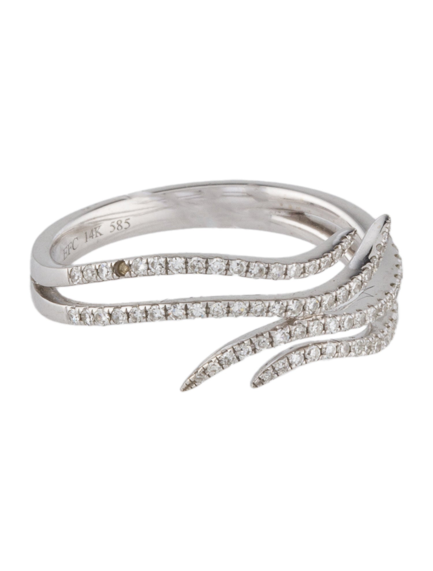 EF Collection 14K Diamond Crossover Band