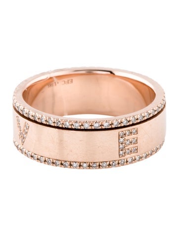 EF Collection Band 14K Diamond Love Spinning Ring 8