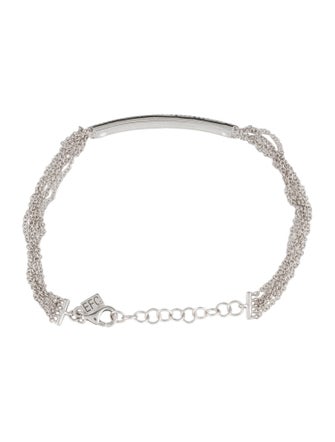 EF Collection 14K Diamond Jumbo Bar Multi Chain Bracelet