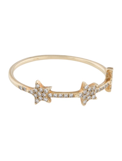 EF Collection 14K Diamond Triple Star Stack Ring
