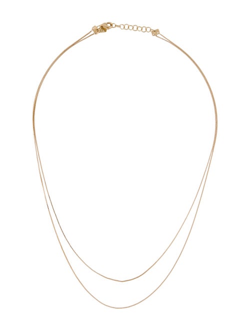 EF Collection 14K Layered Box Chain Necklace