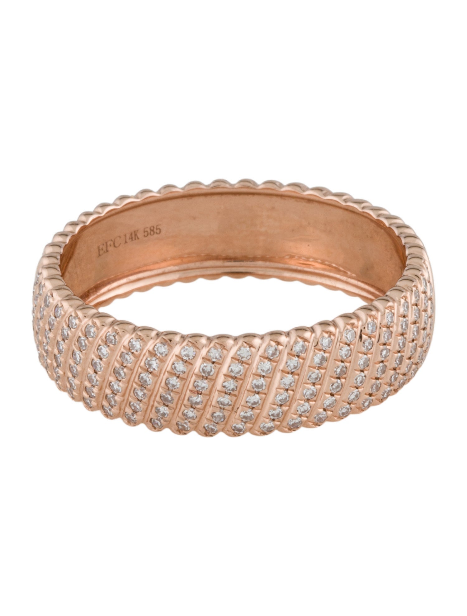 EF Collection 14K Diamond Jumbo Twist Ring