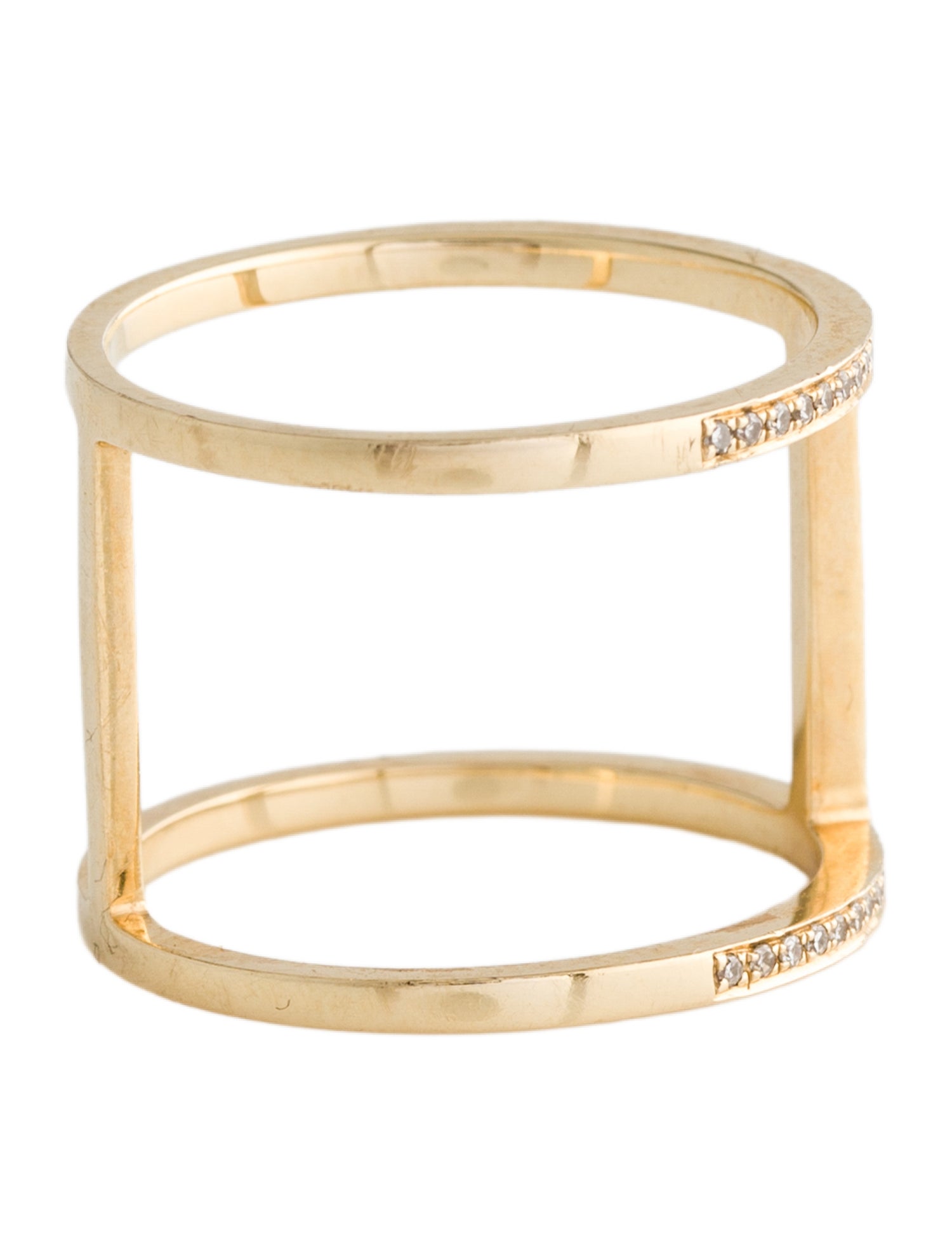 EF Collection 14K Diamond Double Band