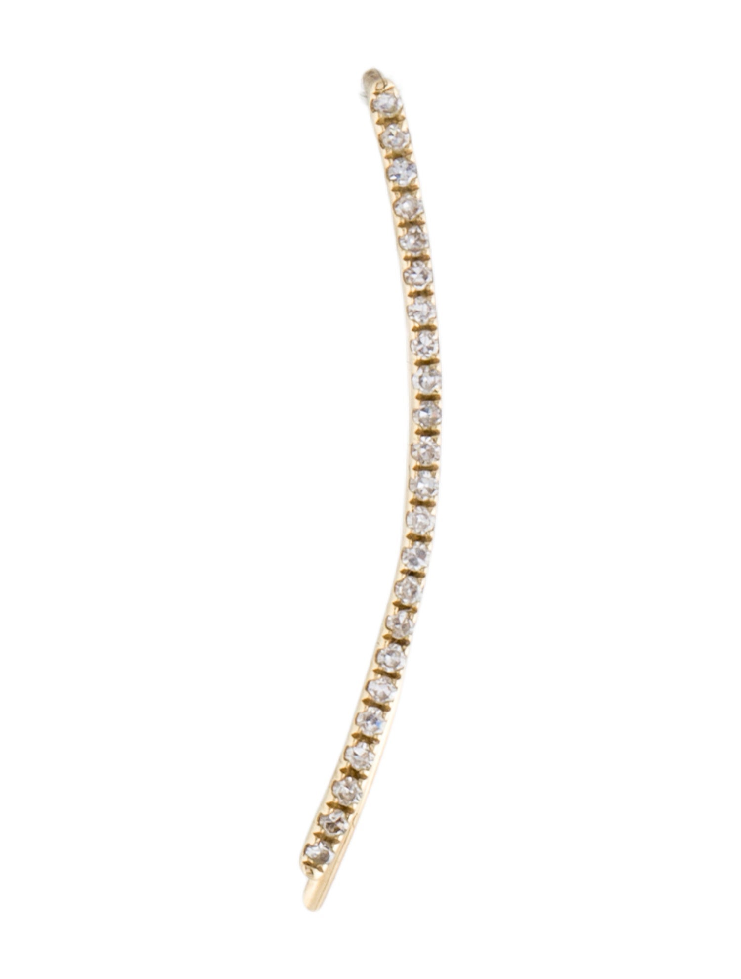 EF Collection 14K Diamond Curved Bar Ear Cuff