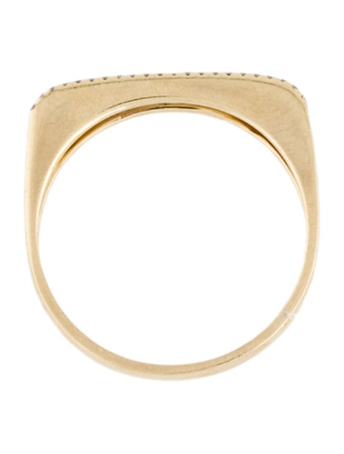 EF Collection 14K Diamond Jumbo Bar Ring