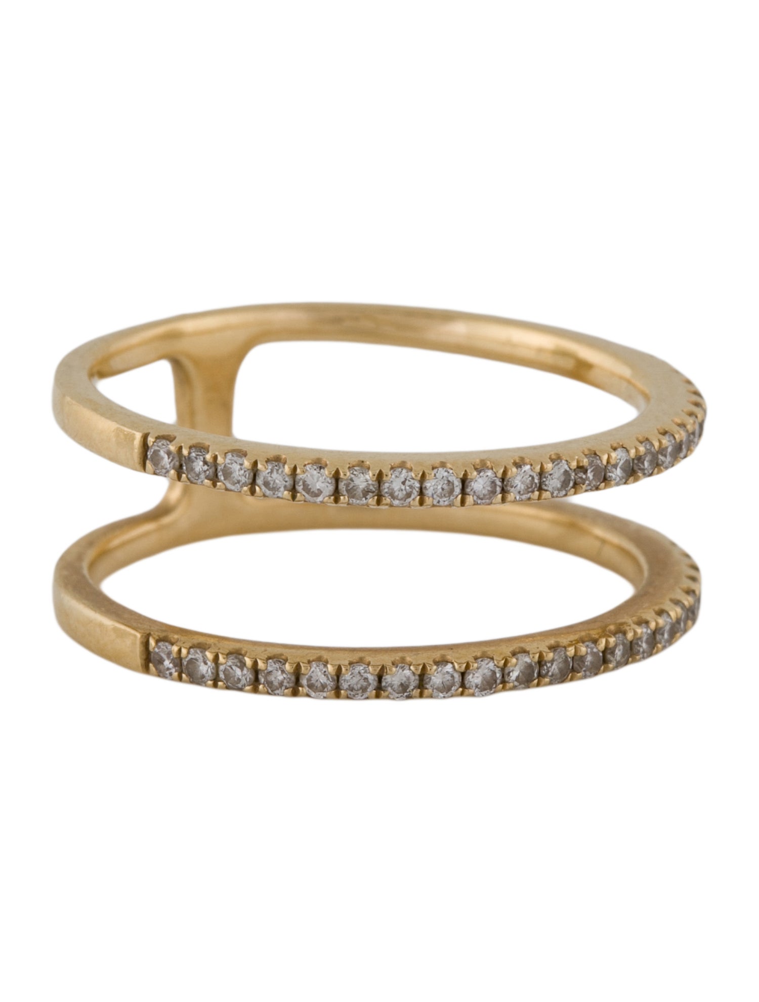 EF Collection 14K Diamond Double Band Ring